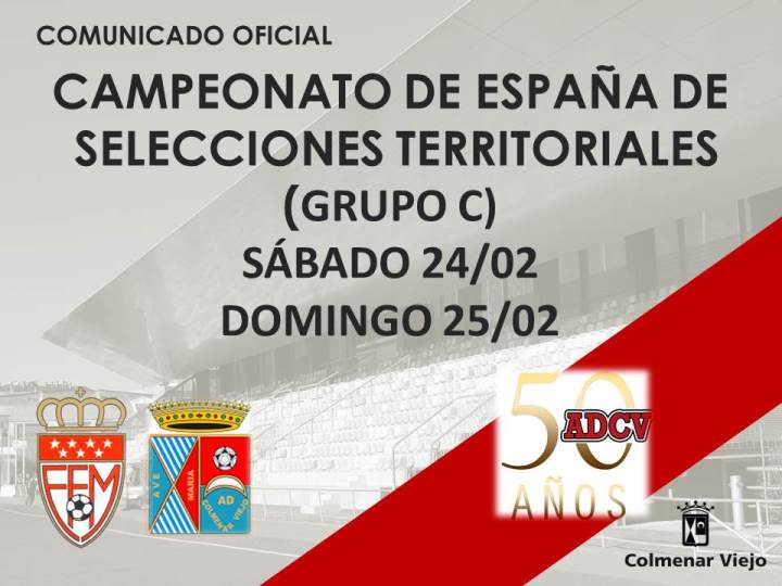 Comunicado Oficial celebración de la 2ª Fase del Campeonato de España de Selecciones Autonómicas